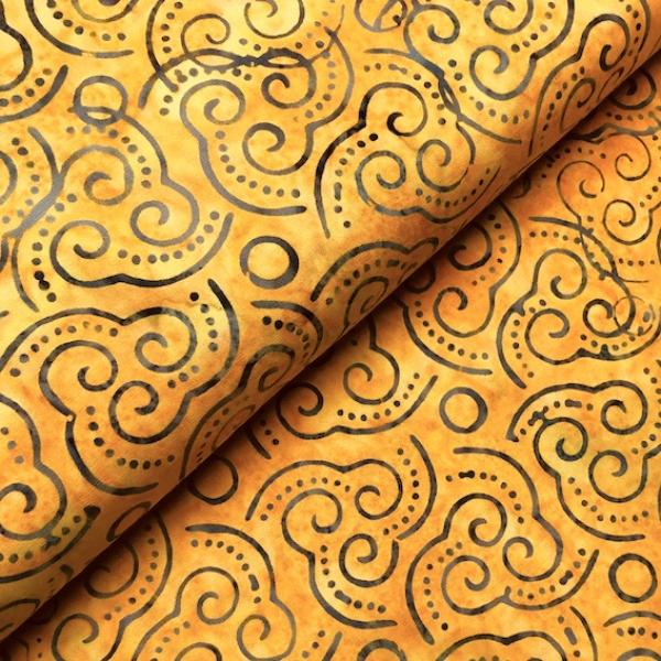 ORANGE - Beach Ball - Batikstoff aus Indonesien